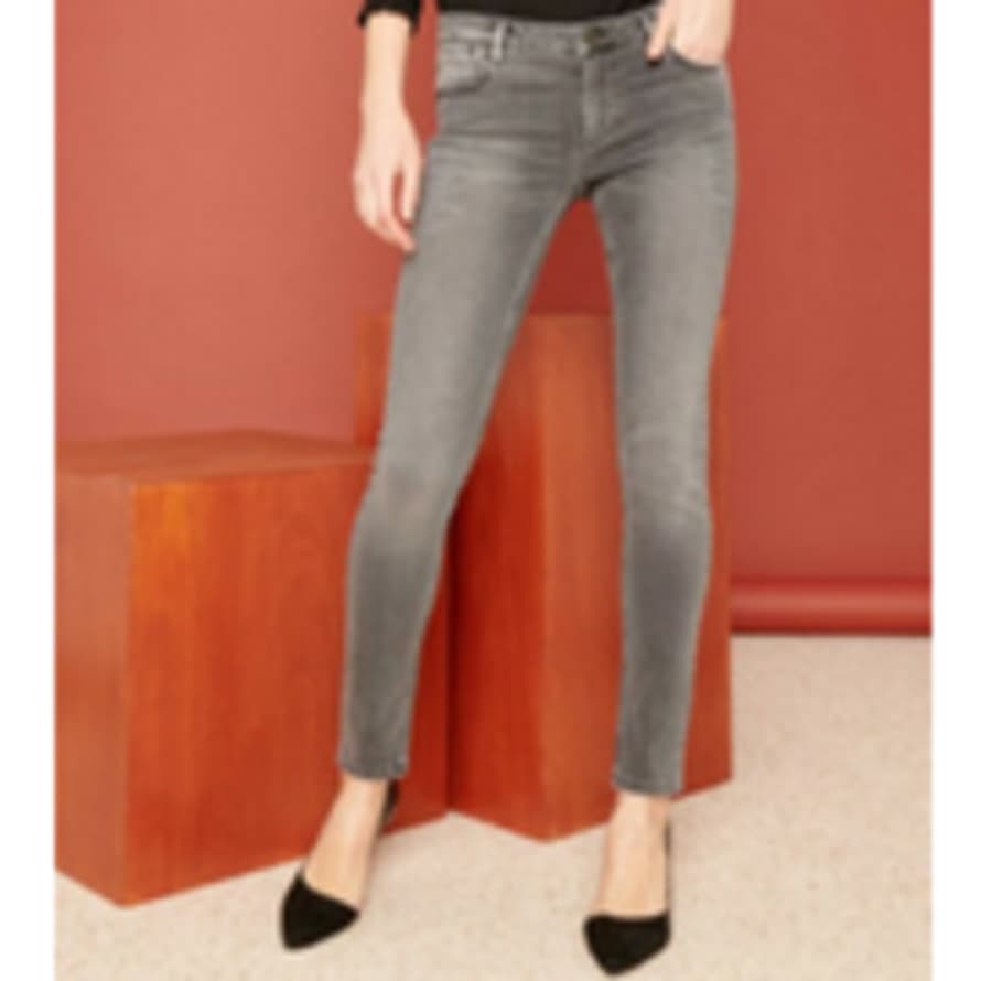 Reiko Grey Nelly Mid Rise Skinny Jeans