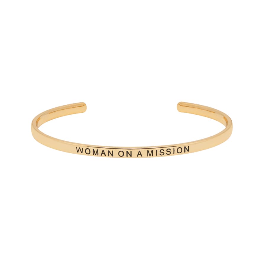 Estella Bartlett  Gold Plated 'Woman On A Mission' Bangle