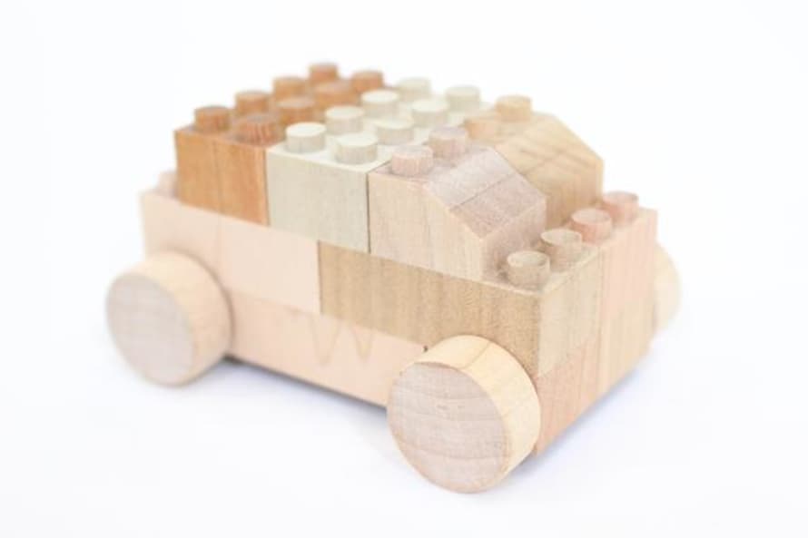 MOKULOCK Wooden Bricks Bubu Mini Car 