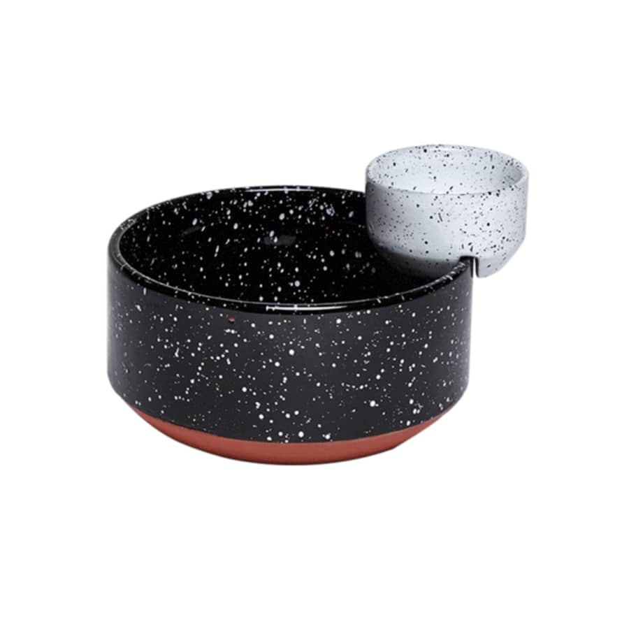 DOIY Design Terrazzo Print Salad Sauce Serving Ceramic Bowl in Medium Size