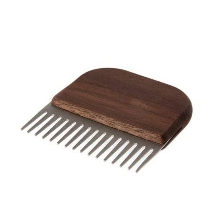 Iris Hantverk Oil Treated Walnut And Stainless Steel Beard Comb