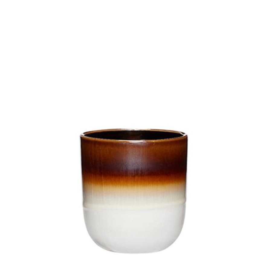 Hubsch Brown Ceramic Tumbler 