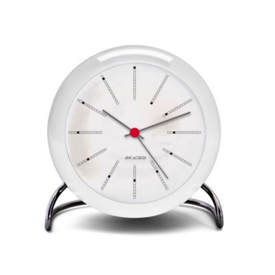 Arne Jacobsen White Bankers Table Alarm Clock