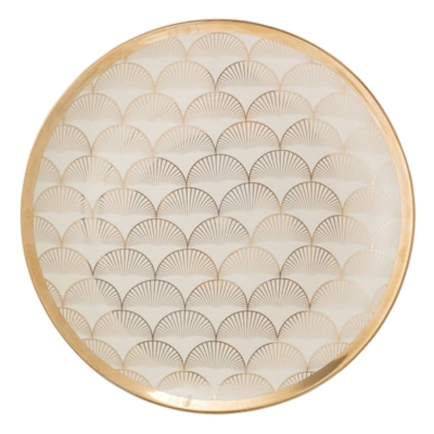 Bloomingville Golden Aruba Plate in Stoneware