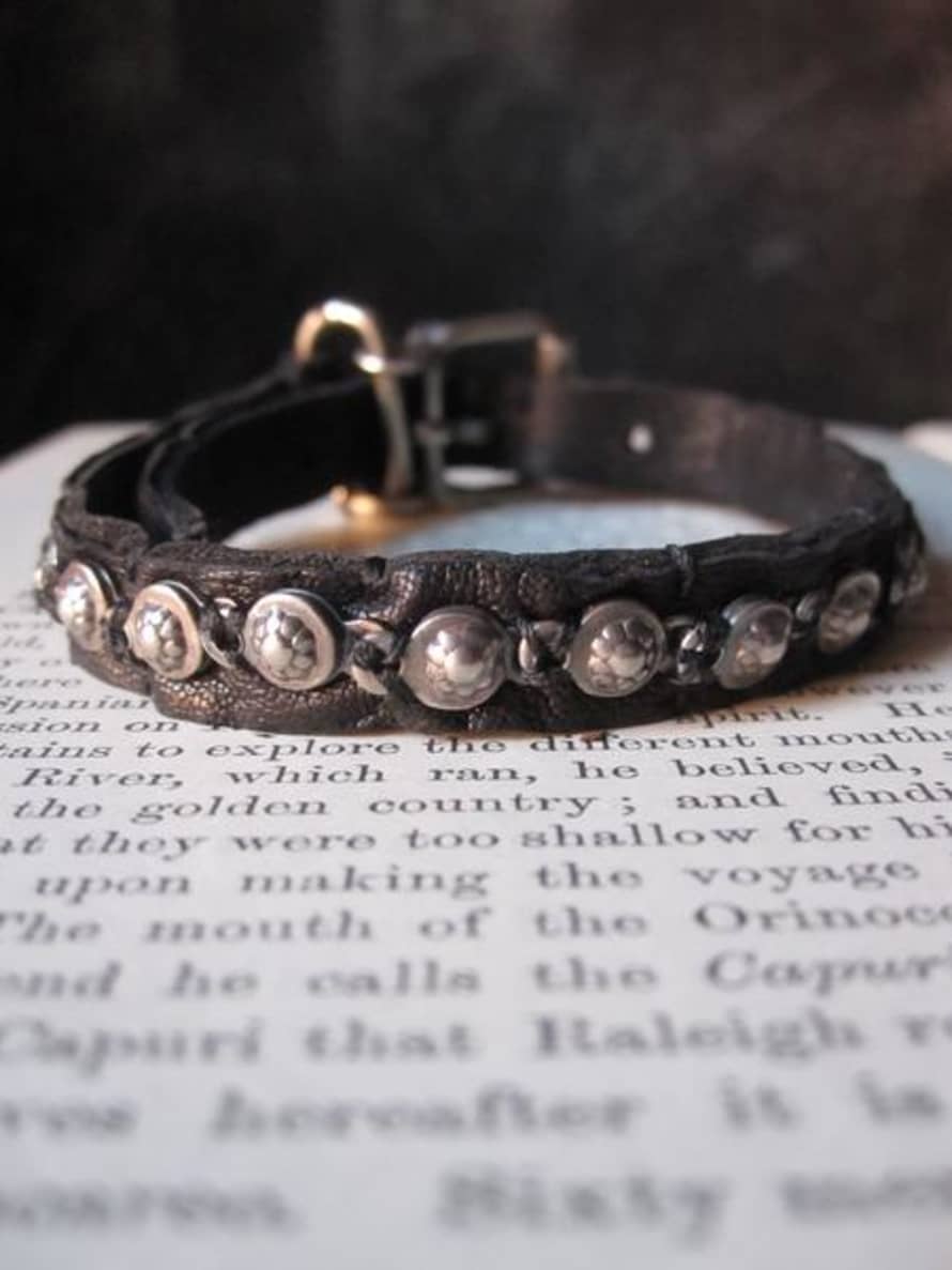 Goti Silver & Leather Bracelet