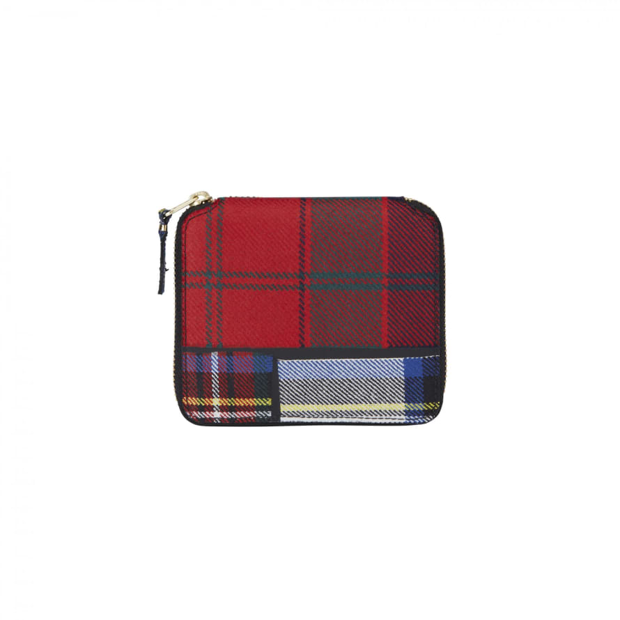 Comme Des Garcons CDG Wallet Tartan Patchwork Red (SA2100TP)