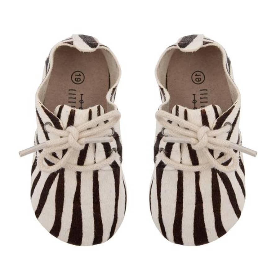 Little Indians Oxford Booties Zebra