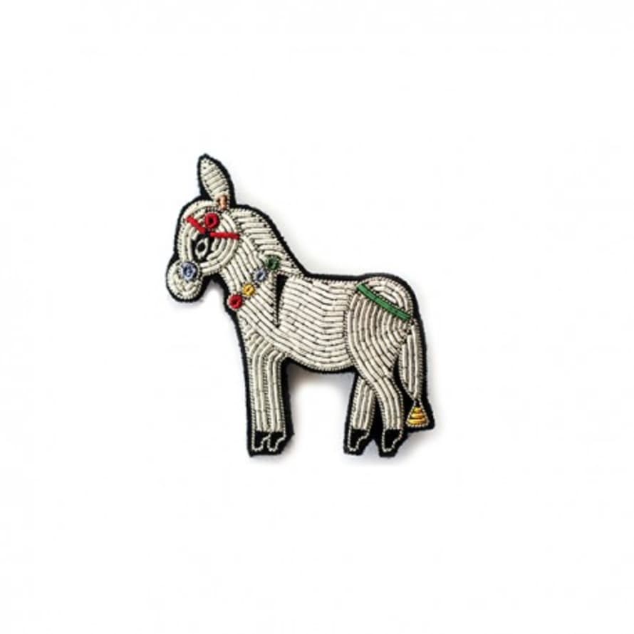 Macon & Lesquoy Hand Embroidered Greek Mule Brooch