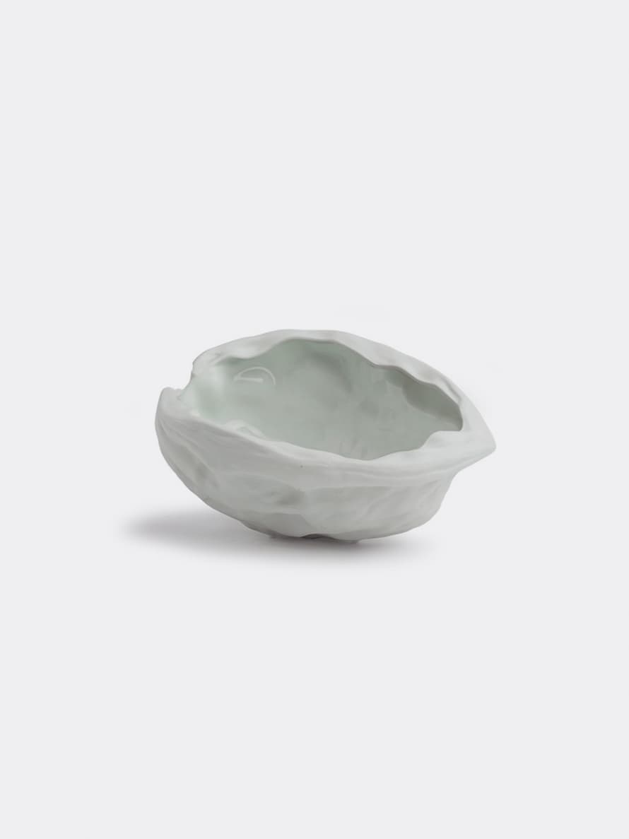 Laboratorio D’Estorias Small White Nut Shell Fine Porcelain Bowl