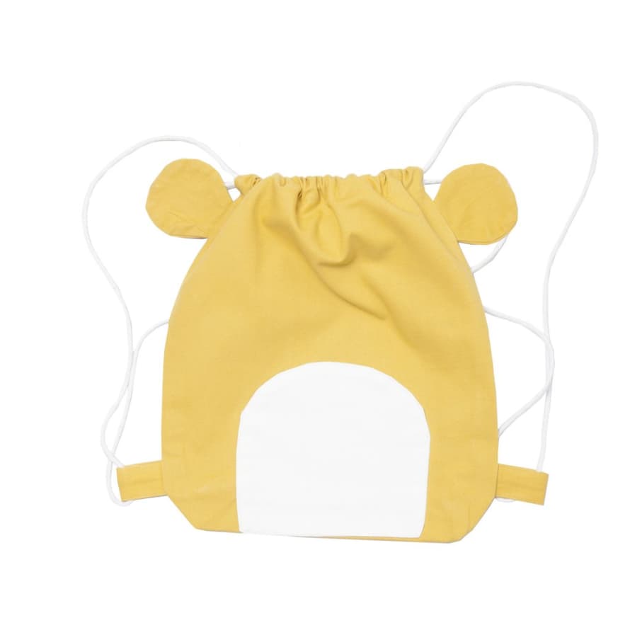 FABELAB Honey Yellow Bear Drawstring Bag 