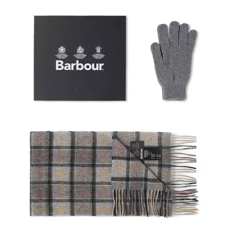 Barbour Modern Scarf & Glove Gift Set