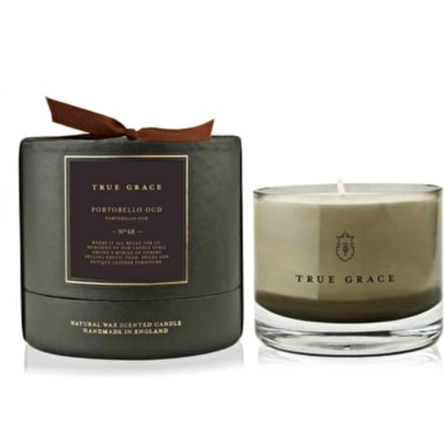 True Grace Small Bowl Portobello Oud Candle