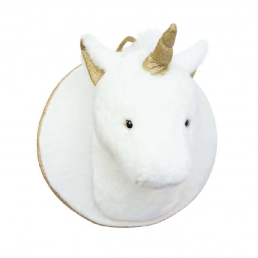 DouDou White Unicorn Wall Mount Trophee