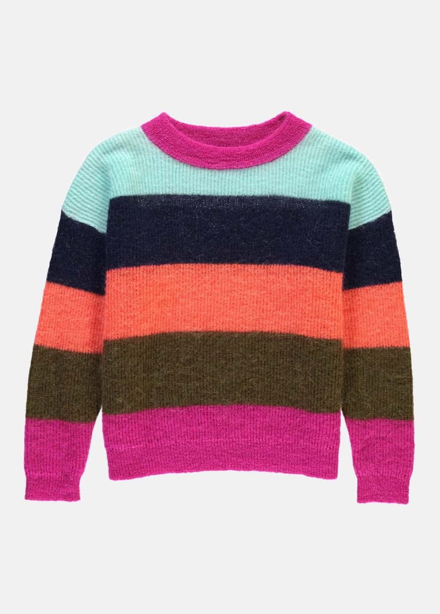 Essentiel Antwerp Multicoloured Stripe Savana Round Neck Jumper 