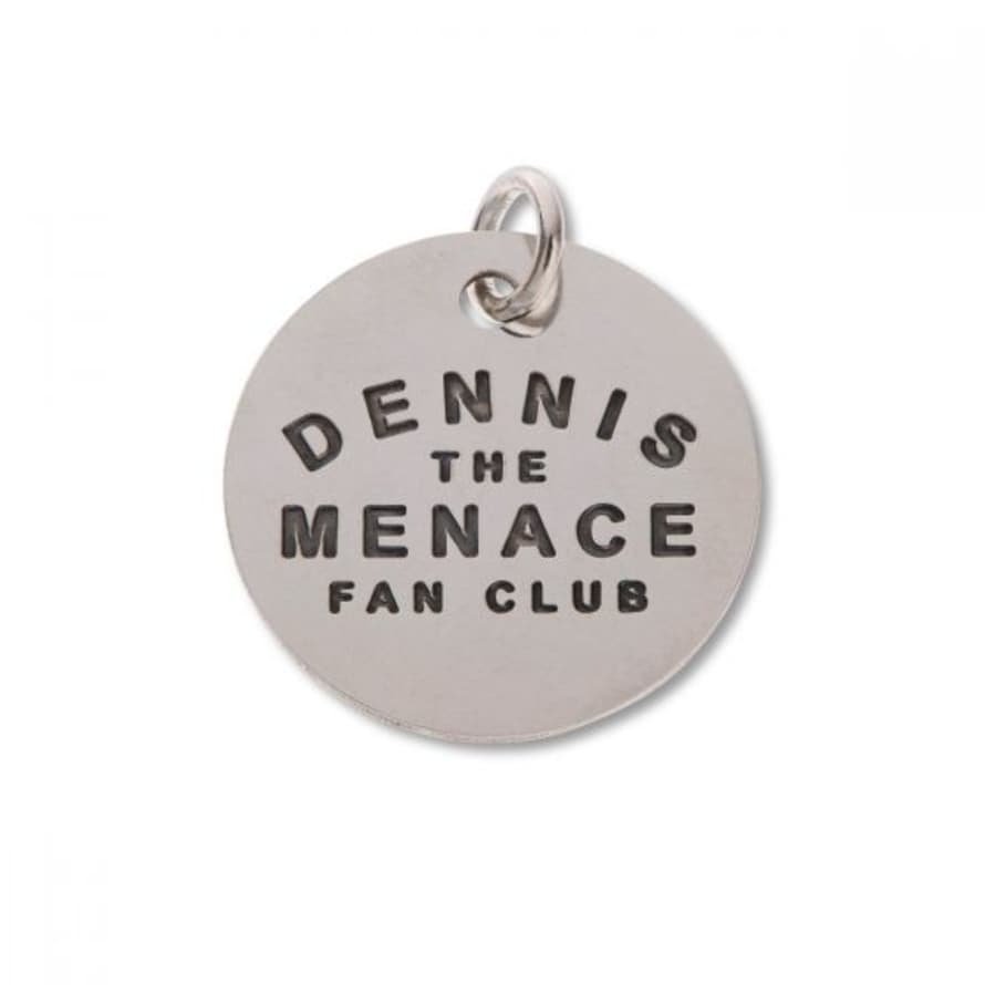 LICENSED TO CHARM Dennis The Menace Fan Club Beano Sterling Silver Round Mini Tag