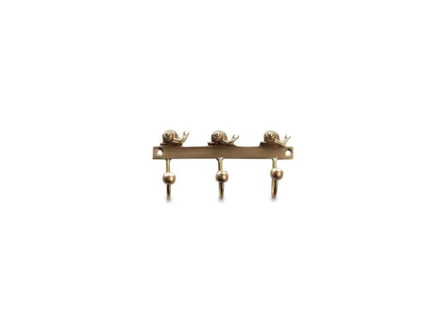 Nkuku Antique Brass Snail Brass Hooks