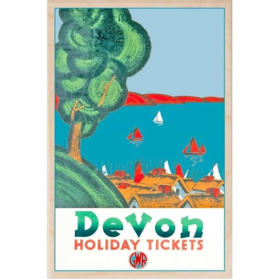 The Wooden Postcard Company Devon Holiday Tickets Wooden Postcard