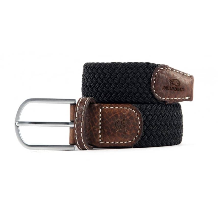 BILLYBELT Black Licorice Elastic Braided Belt