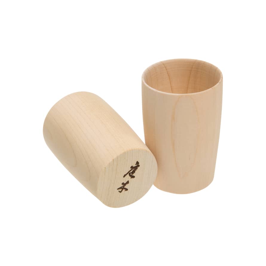 Niwaki Set of 2 Hiba Wooden Sake Cups