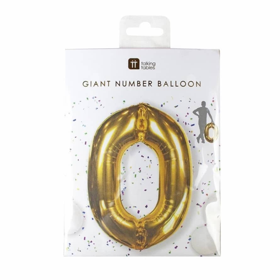 Talking Tables Gold Number Birthday Balloon