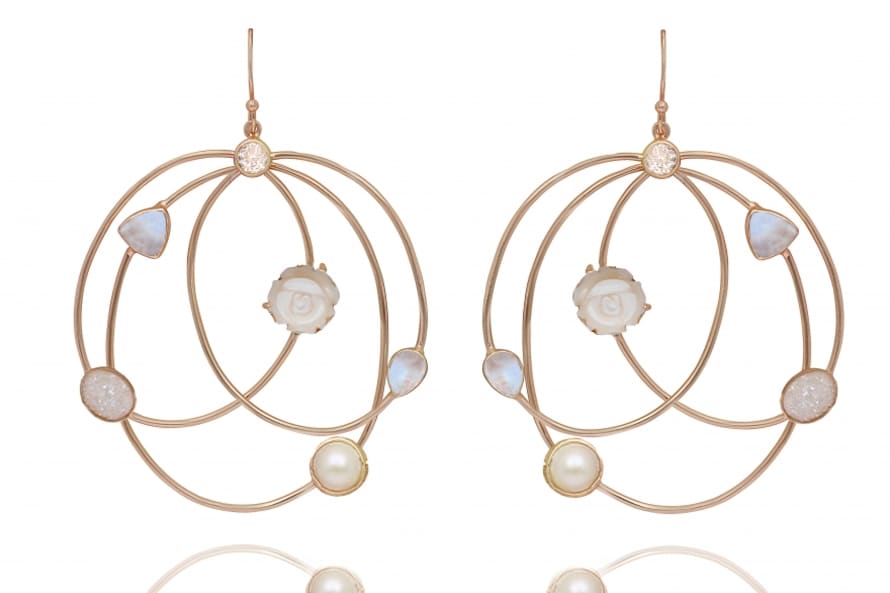 Atelier Mon Bianca Mist Gemstones Bouquet Hoops