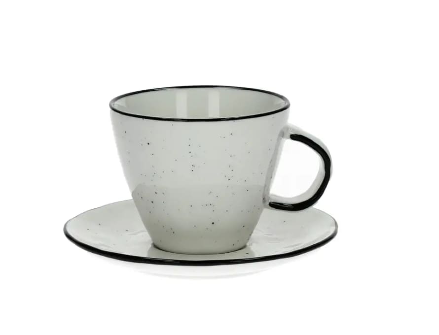 Pomax Porcelain Cup & Saucer