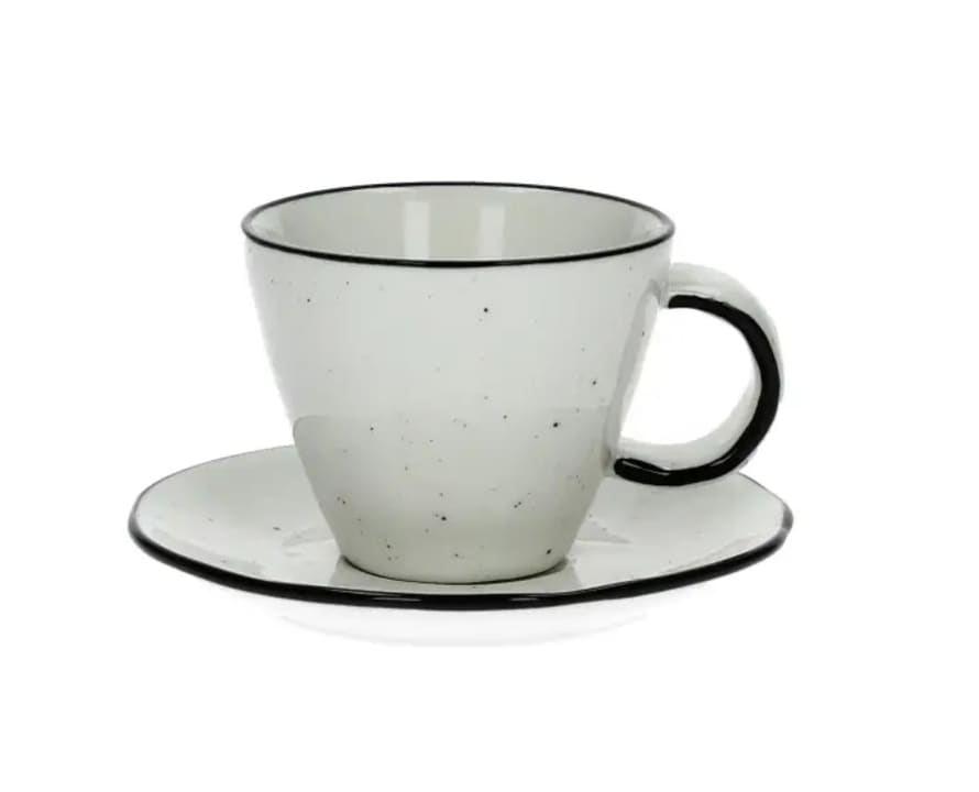 Pomax Porcelain Espresso Cup & Saucer