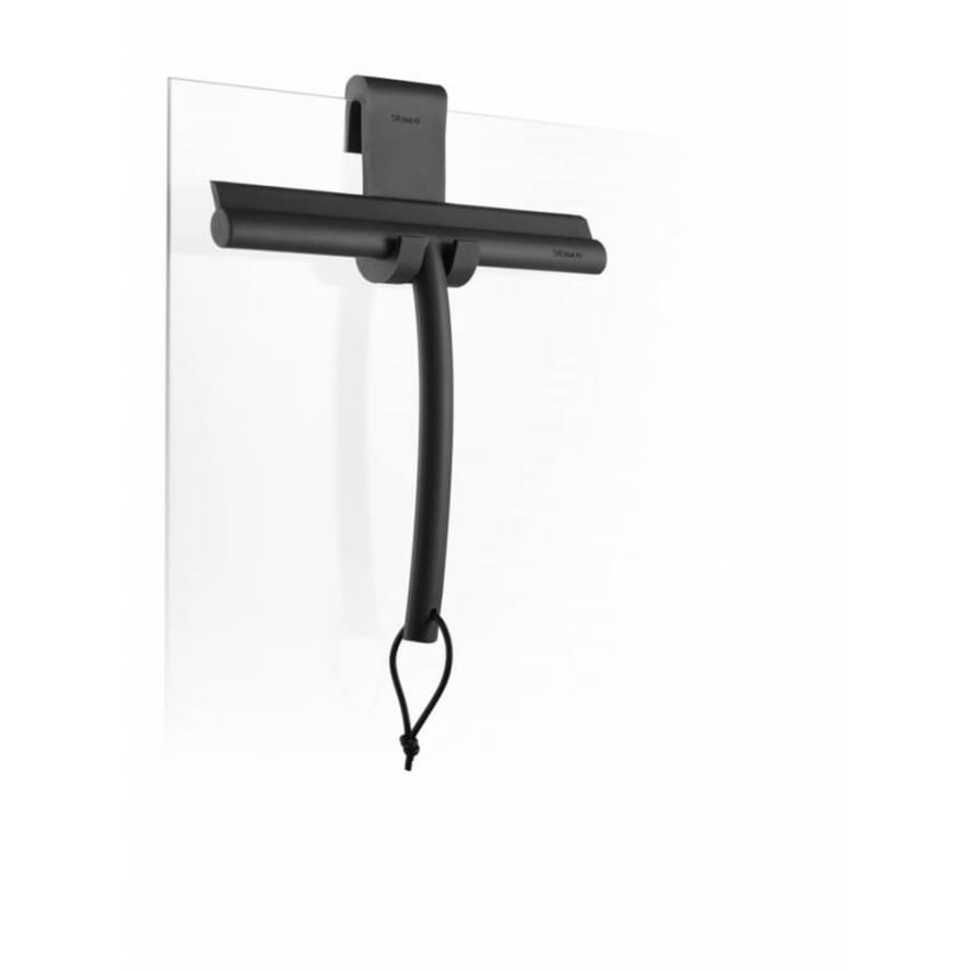 Blomus Black Vipo Shower Squeegee With Overdoor Hook