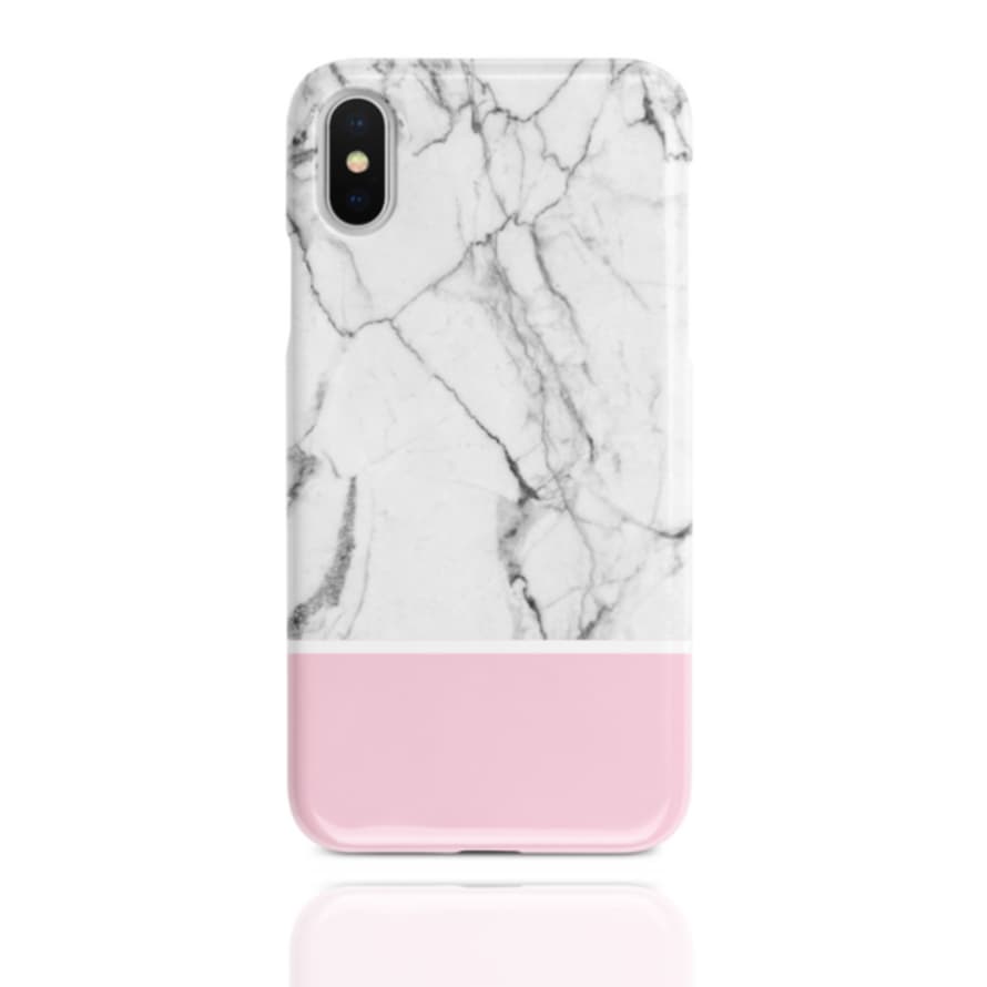 coconut lane Pink Block Marble Phone Case