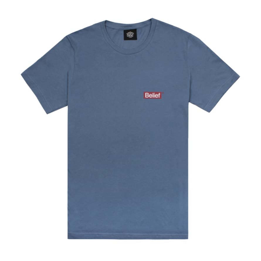 Belief NYC Steel Blue Box Logo Tee