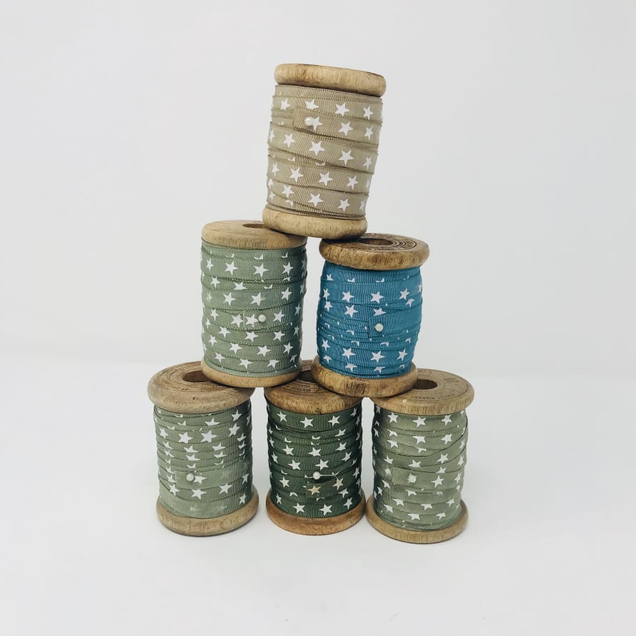 Pale & Interesting Star Ribbon Spools