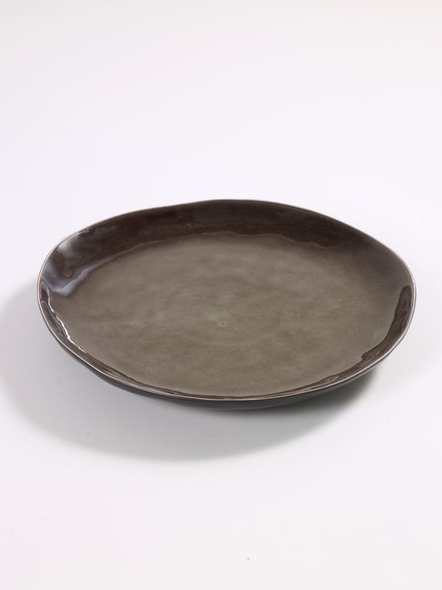 Grey Earthenware Plate - Medium