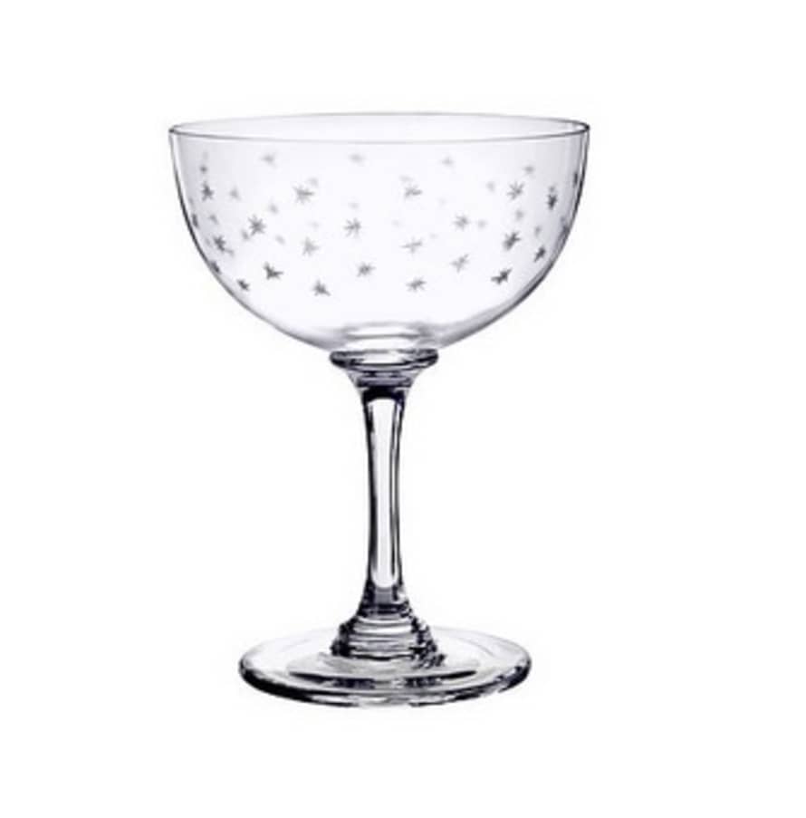 The Vintage List Set Of 6 Stars Design Champagne Saucers 