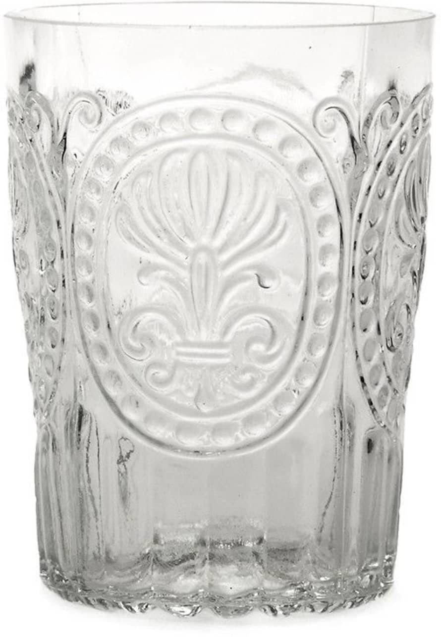 Van Verre Large Clear Fleur De Lys Glass 