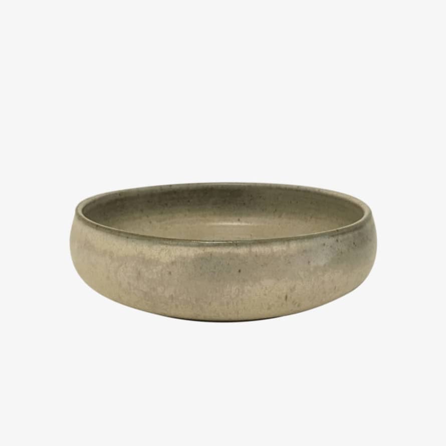 Les Guimards Small dish in glazed stoneware D 18cm / natural