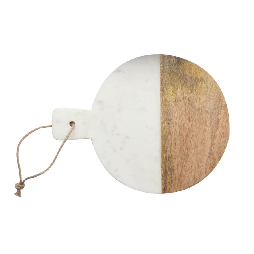 Luma White Marble Two Tone Pizza Paddle Board 