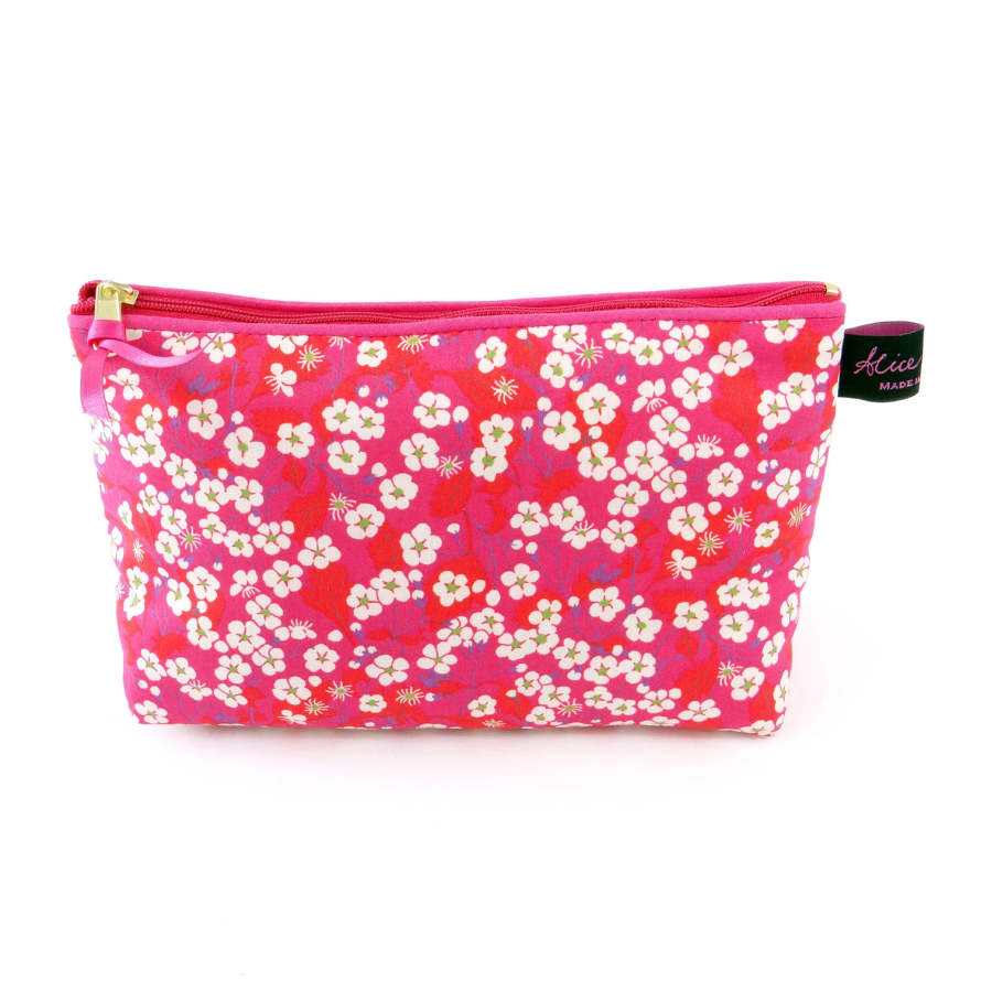 Alice Caroline Liberty Print Make Up Bag in Mitsi Pink