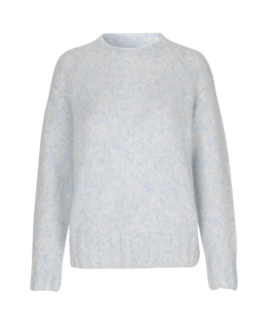 SamsoeSamsoe Bel Air Blue Melange Mia O Neck Knit