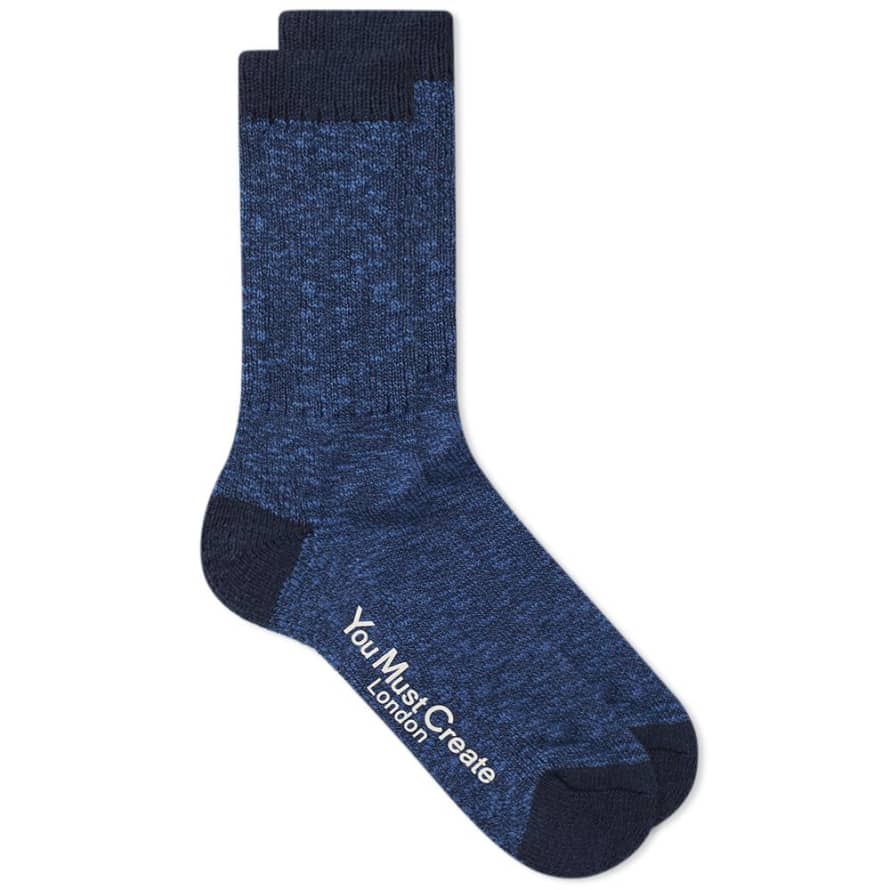 YMC Navy Boot Sock