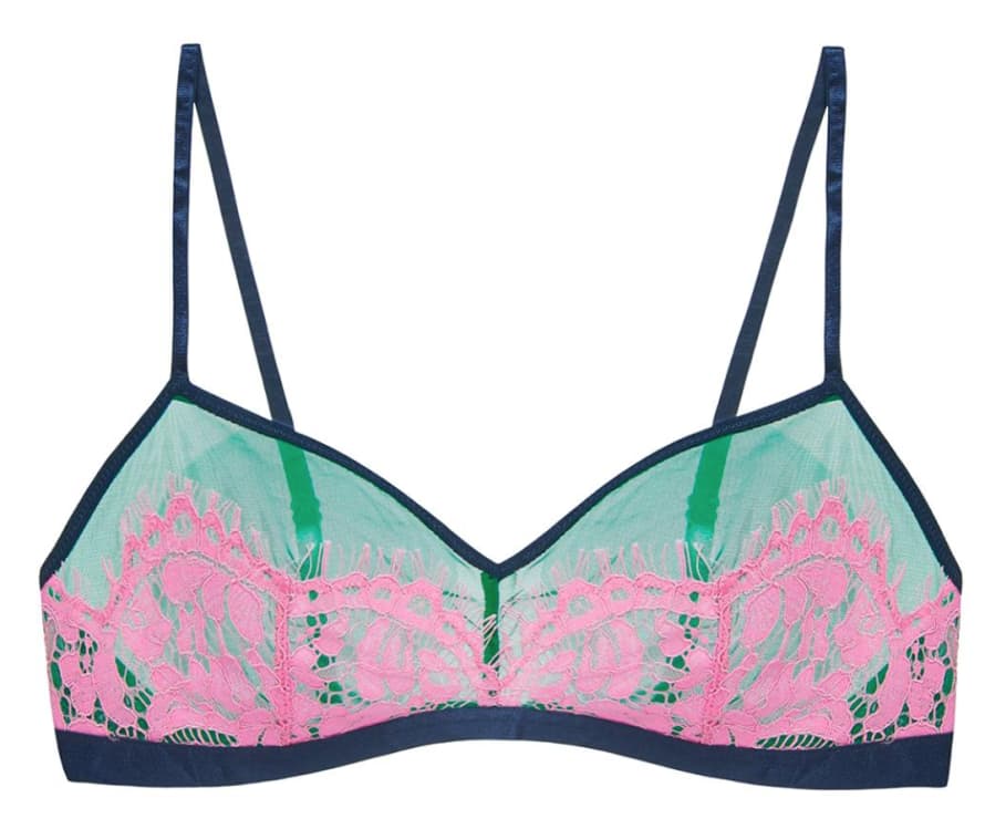 Dora Larsen Green Pink Pernille Soft Bra 