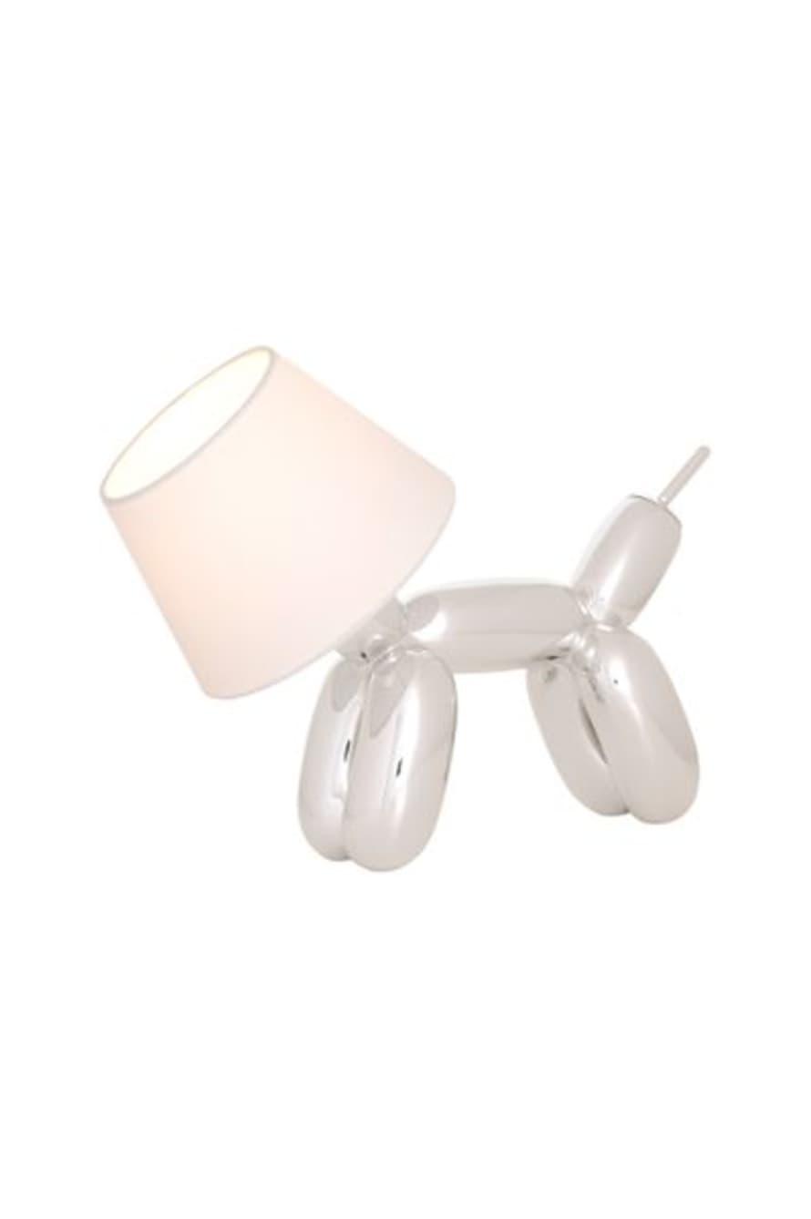 Nordium Chrome Balloon Dog Table Lamp