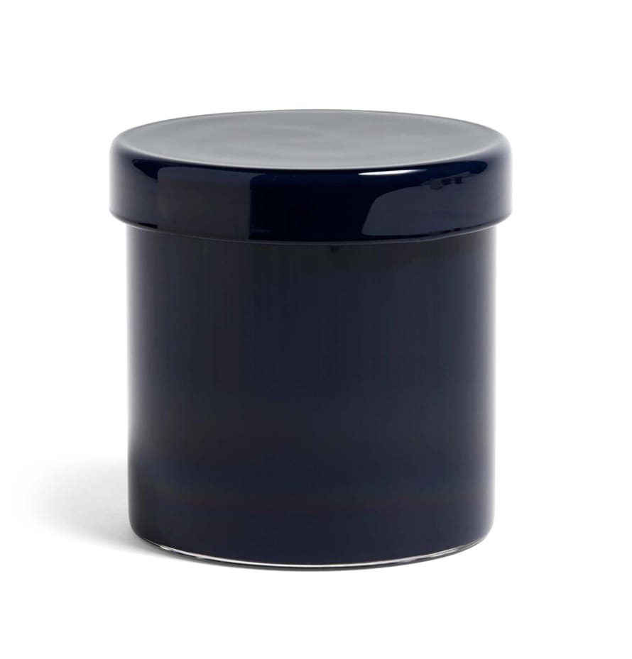 HAY Large Glass Container Dark Blue 