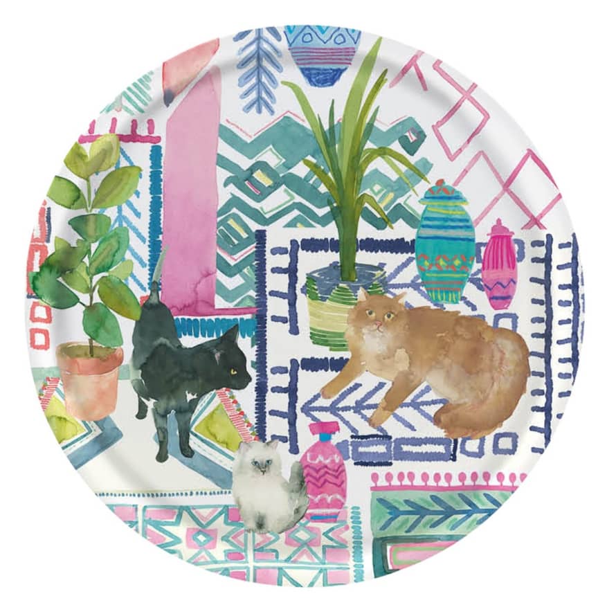 Bluebellgray Round Cats Tray