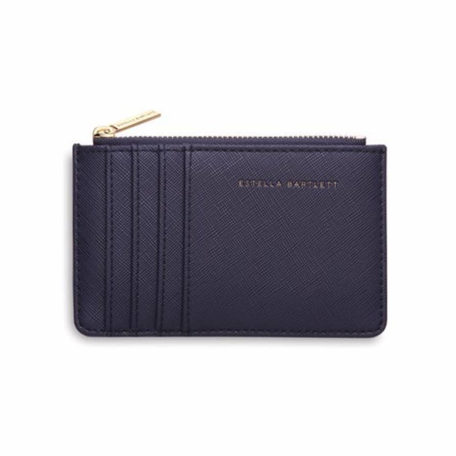 Estella Bartlett  small Navy leather look Woman On A Mission Card Purse