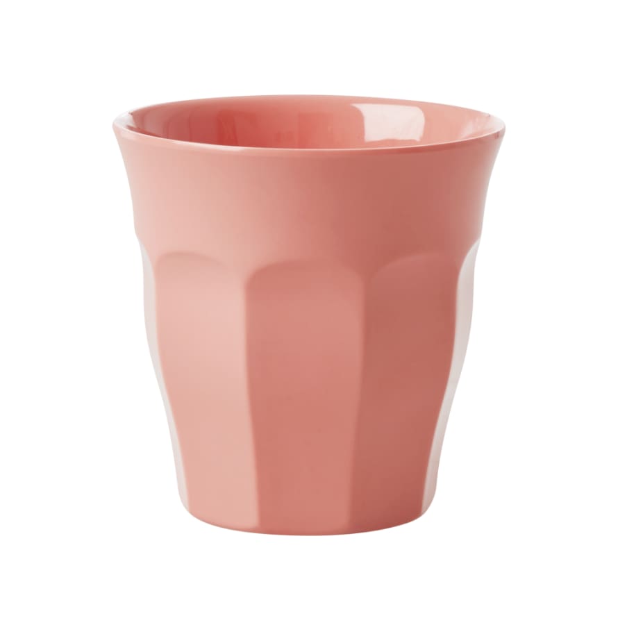 rice True Coral Medium Melamine Cup