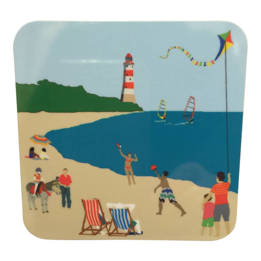 Rolfe & Wills Beach Scene Coaster