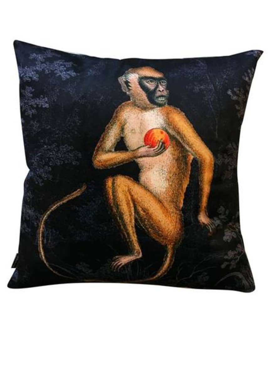 Vanilla Fly Black Ape Velvet Cushion Cover