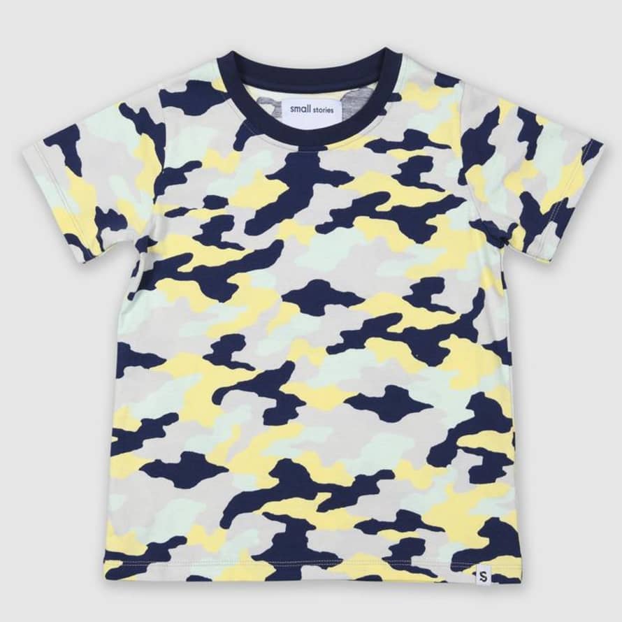 Small Stories Camo Blue Tee 