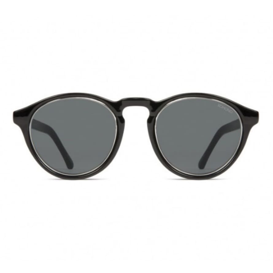 With Marlow Silver And Black Devon Unisex Sunglasses