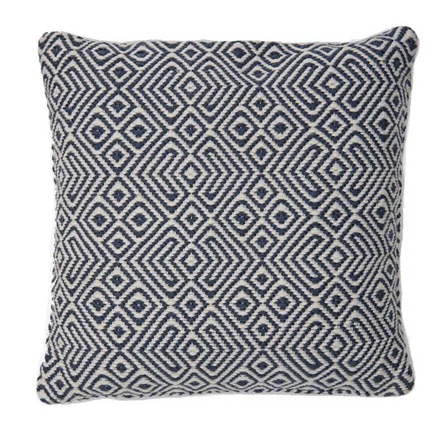 Weaver Green Navy 45cm Sq Provence Indoor / Outdoor Cushion 